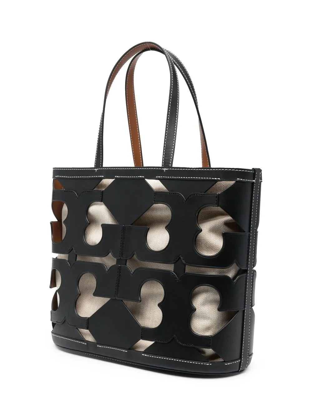 Tory Burch Cutout Logo leather tote bag