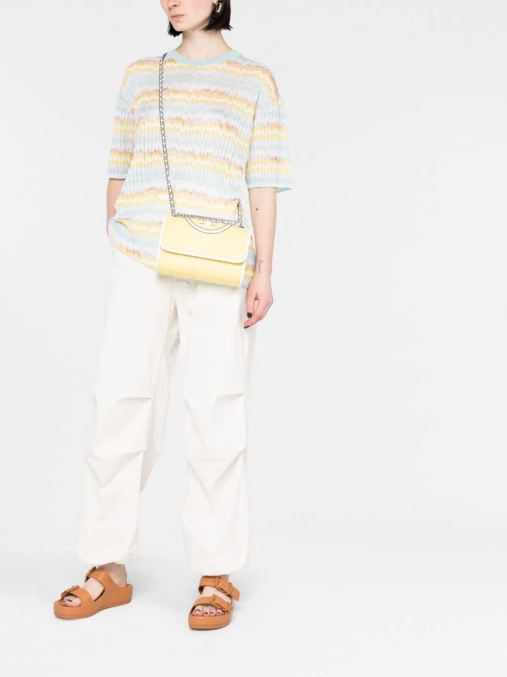 Tory Burch embossed and quilted cross-body bag