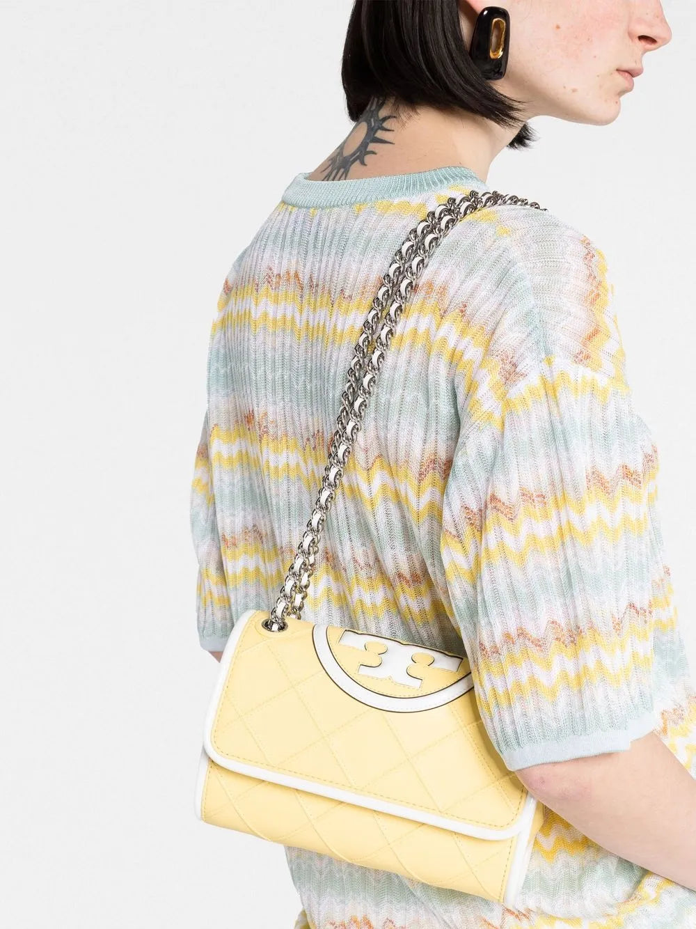 Tory Burch embossed and quilted cross-body bag