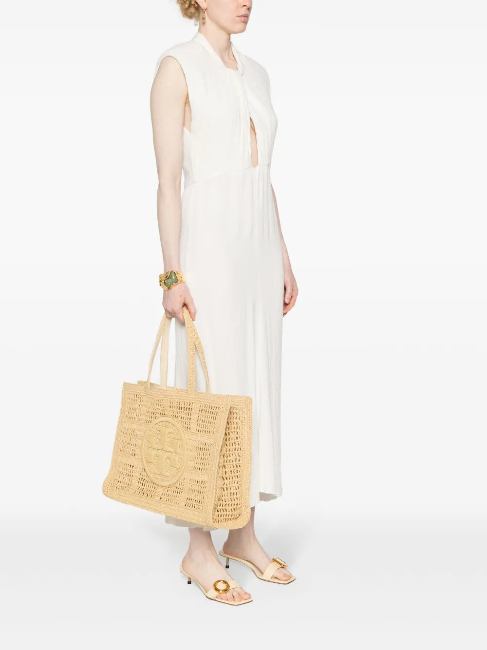 Tory Burch large Ella hand-crocheted tote