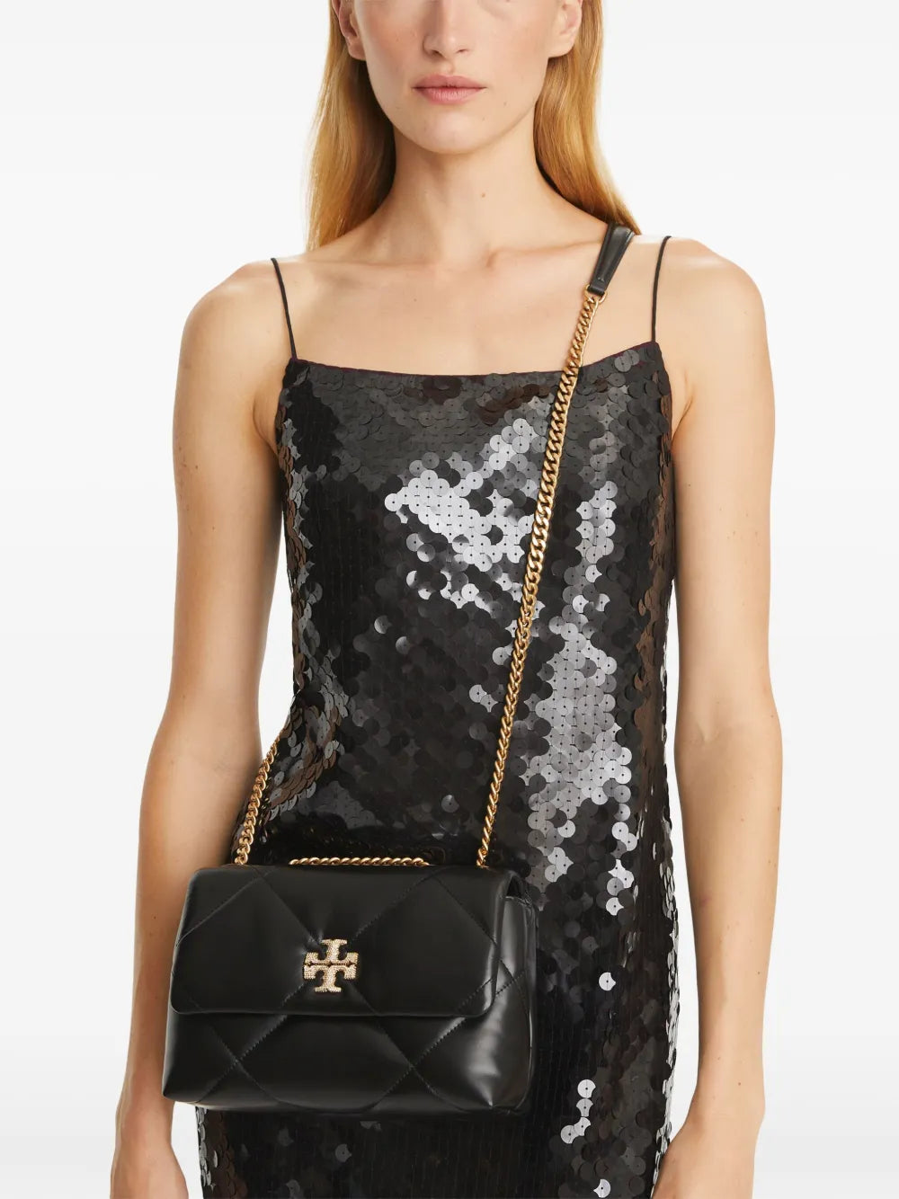 Tory Burch small Kira diamond-quilted pav� convertible shoulder bag
