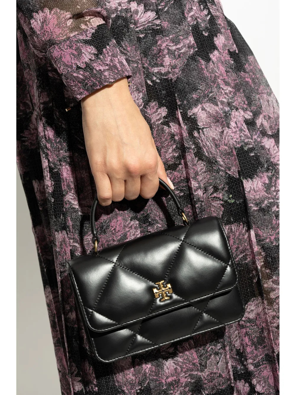 Tory Burch mini Kira diamond quilt top-handle crossbody