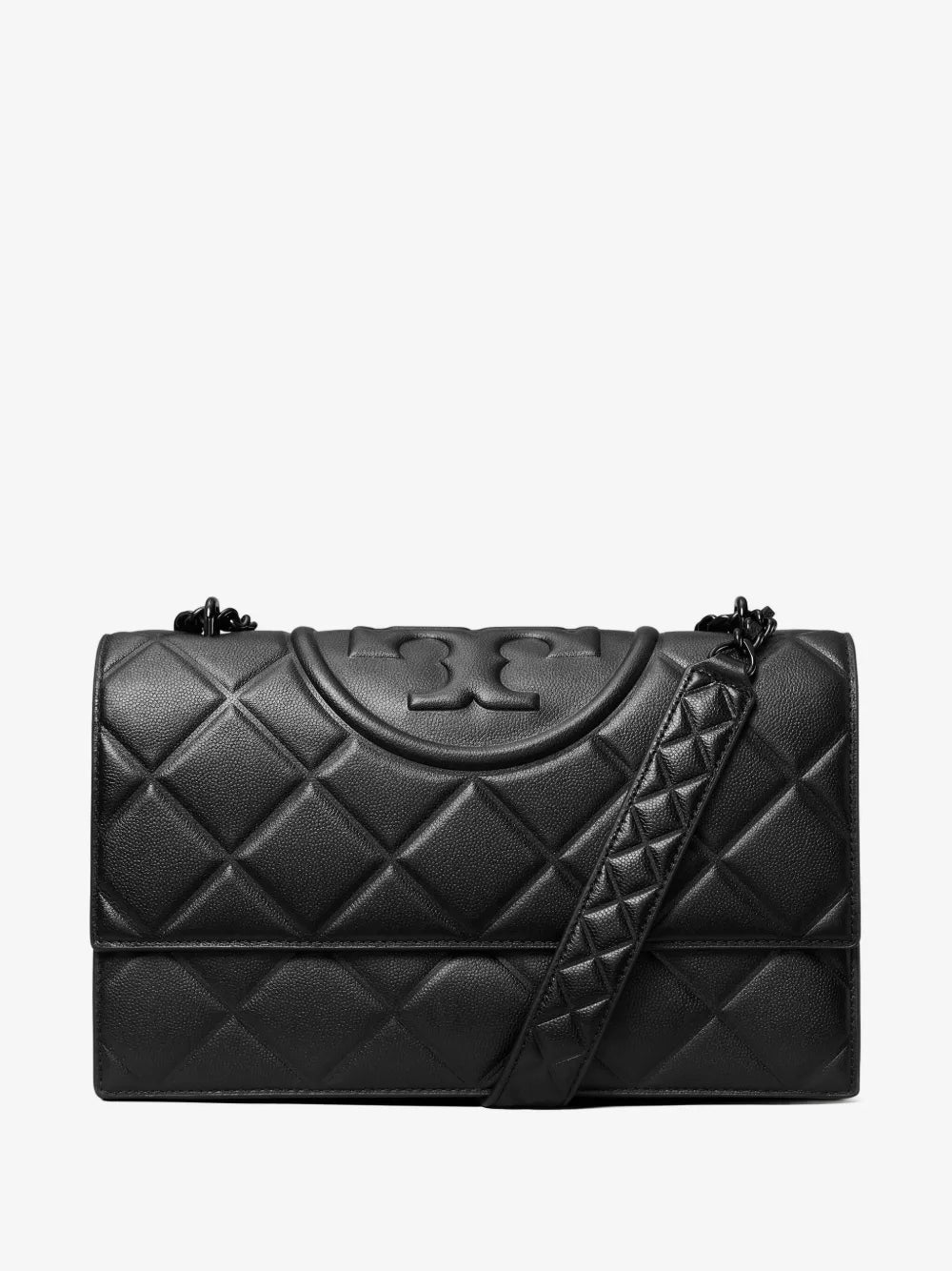 Tory Burch small Fleming polished-grain shoulder bag