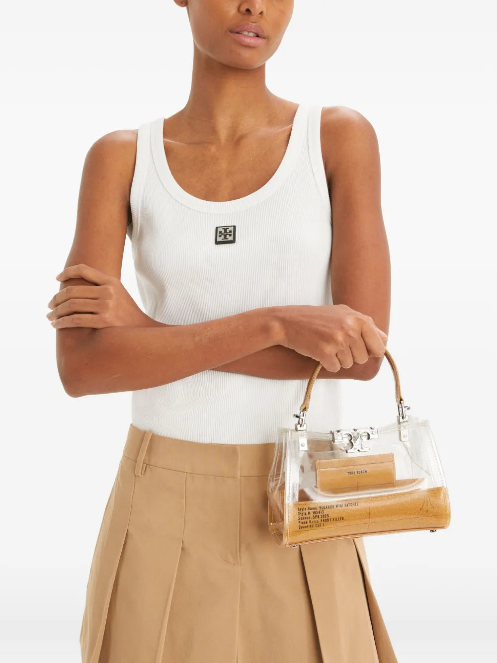 Tory Burch Eleanor Clear mini satchel bag