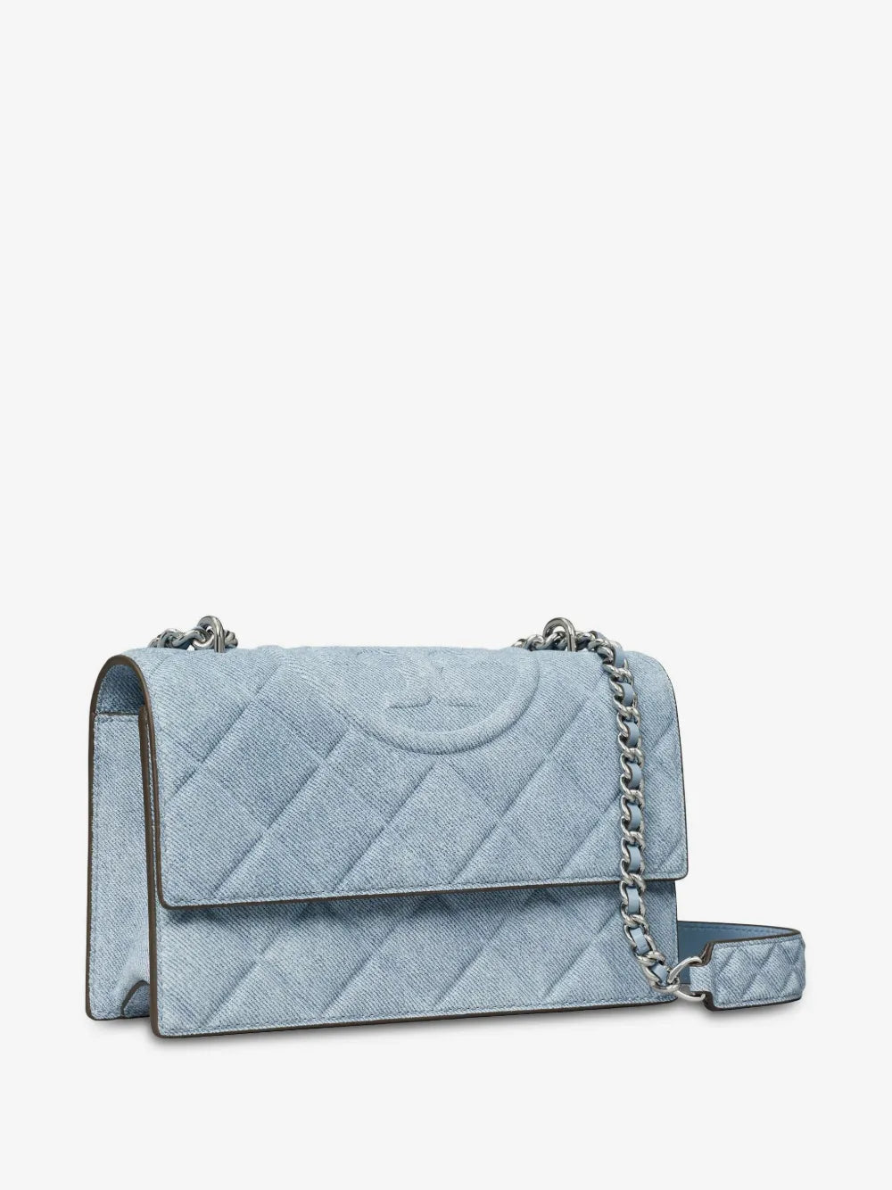 Tory Burch small Fleming denim convertible shoulder bag