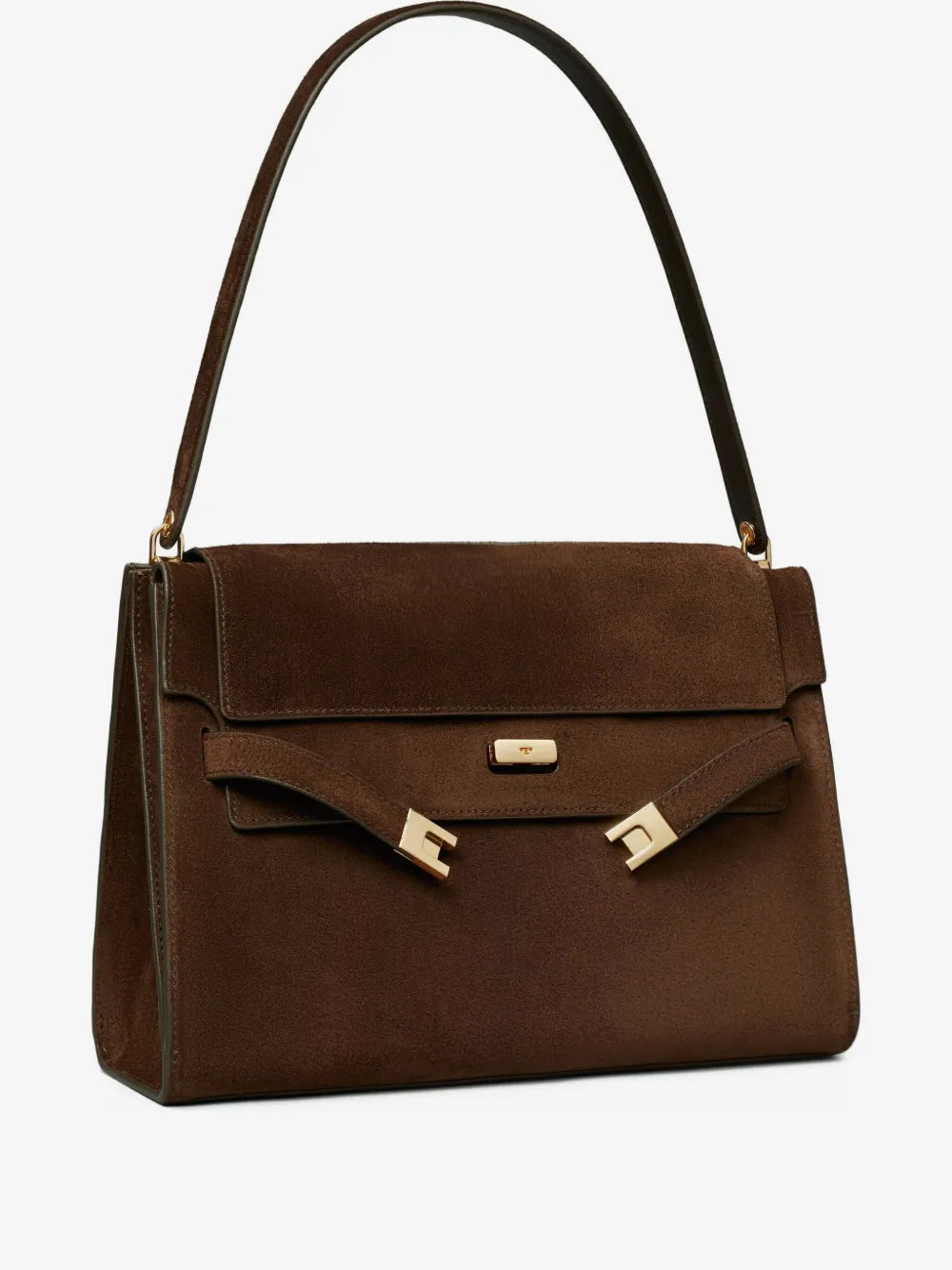 Tory Burch large Lee Radziwill suede shoulder bag
