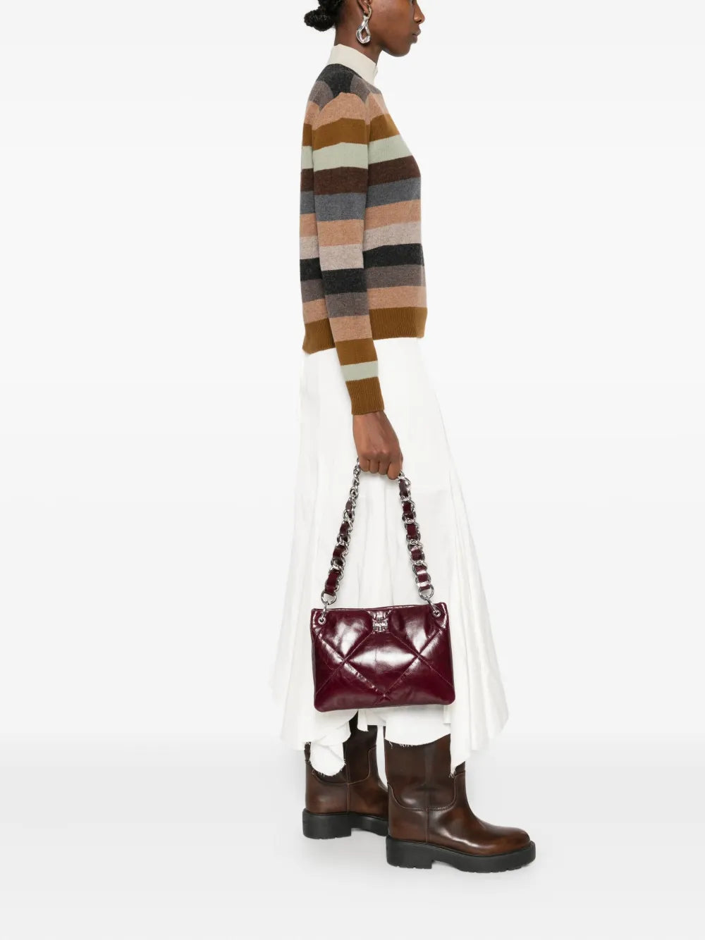 Tory Burch small Kira diamond quilt distressed shoulder bag