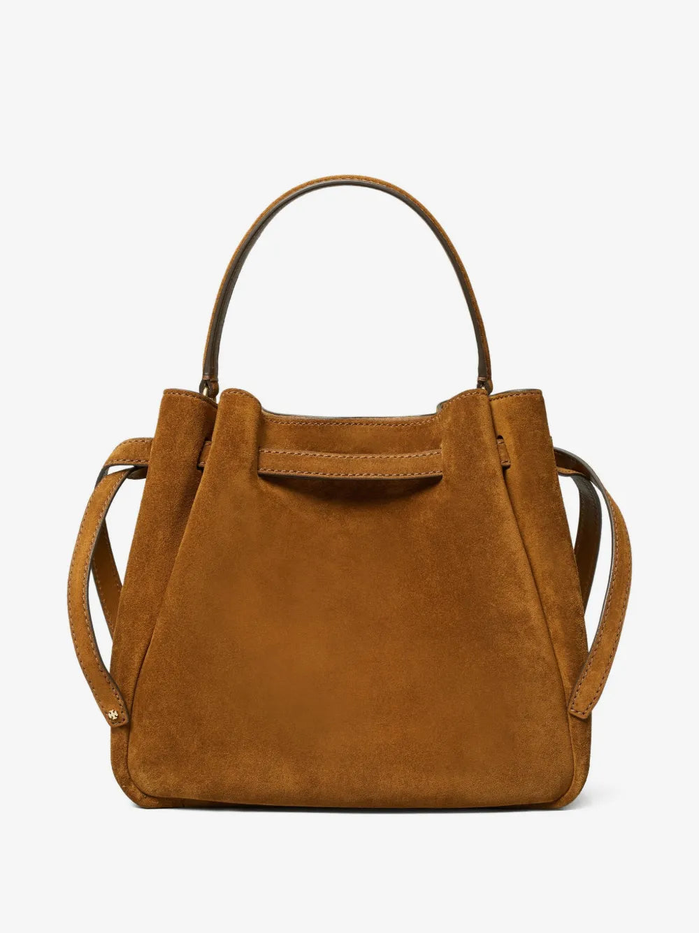 Tory Burch Romy logo-plaque suede bucket bag