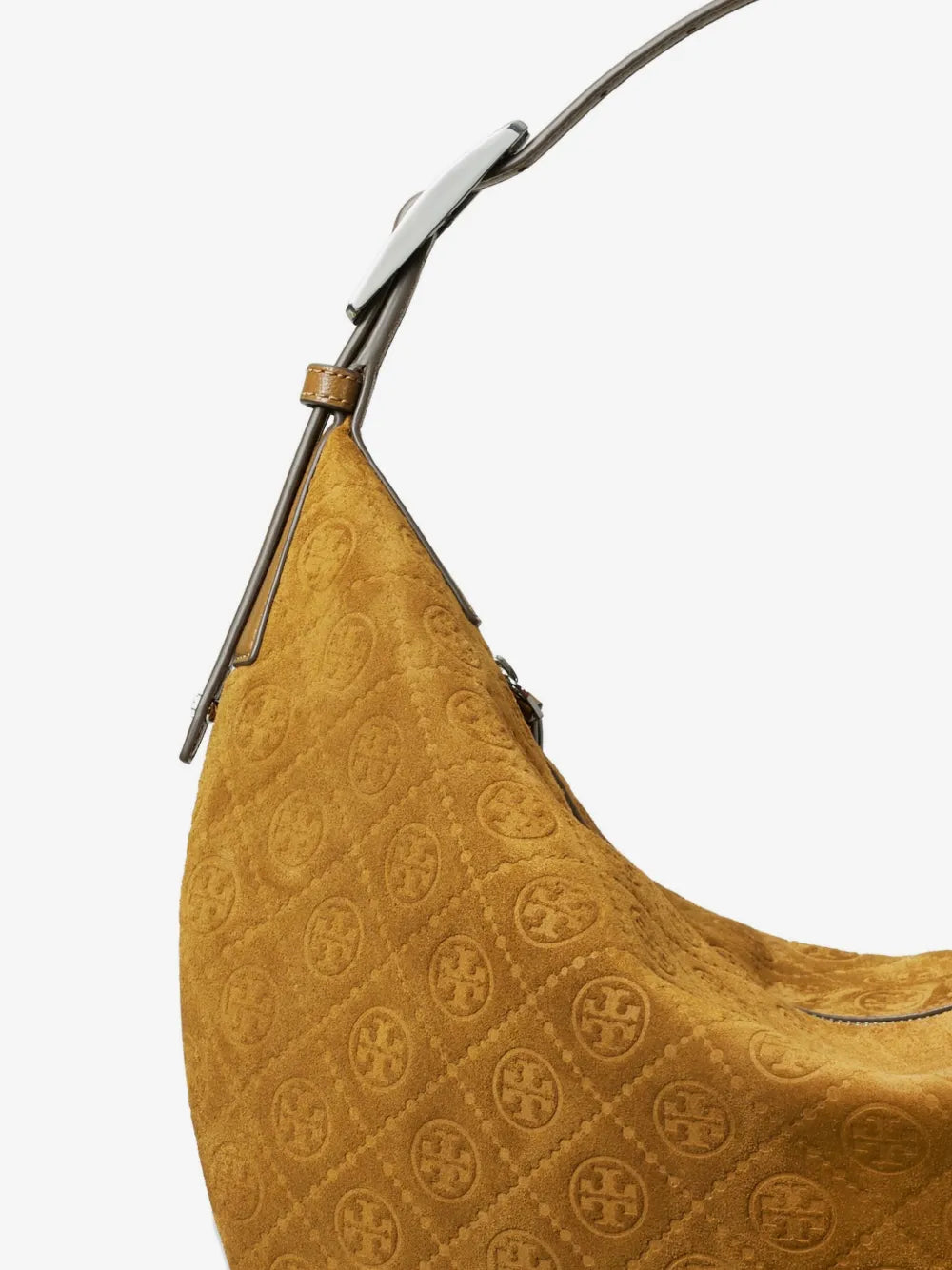 Tory Burch T Monogram suede balloon bag