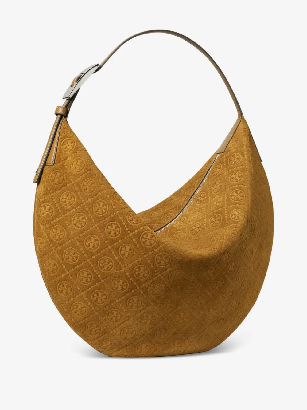 Tory Burch T Monogram suede balloon bag