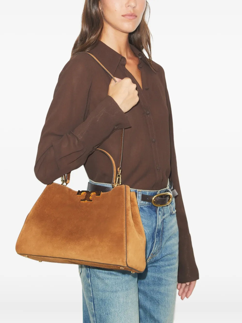 Tory Burch Eleanor suede satchel bag