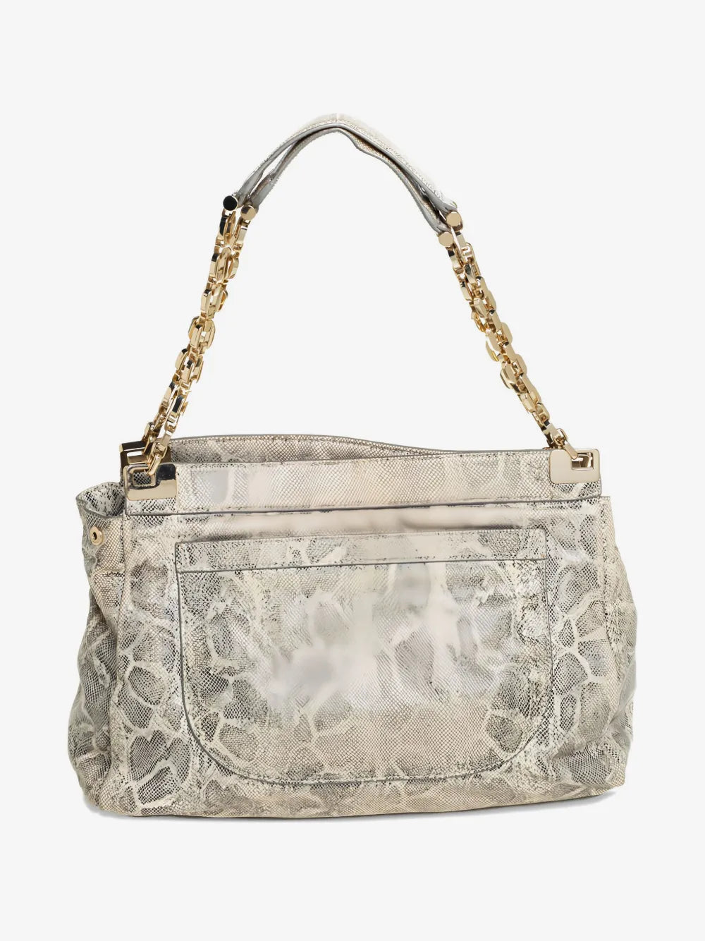 Tory Burch 2000s python-embossed chain shoulder bag