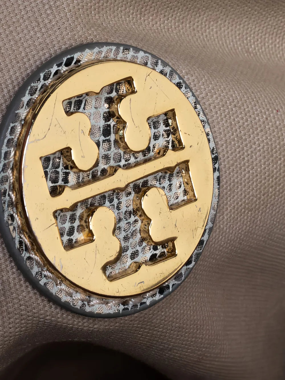 Tory Burch 2000s python-embossed chain shoulder bag