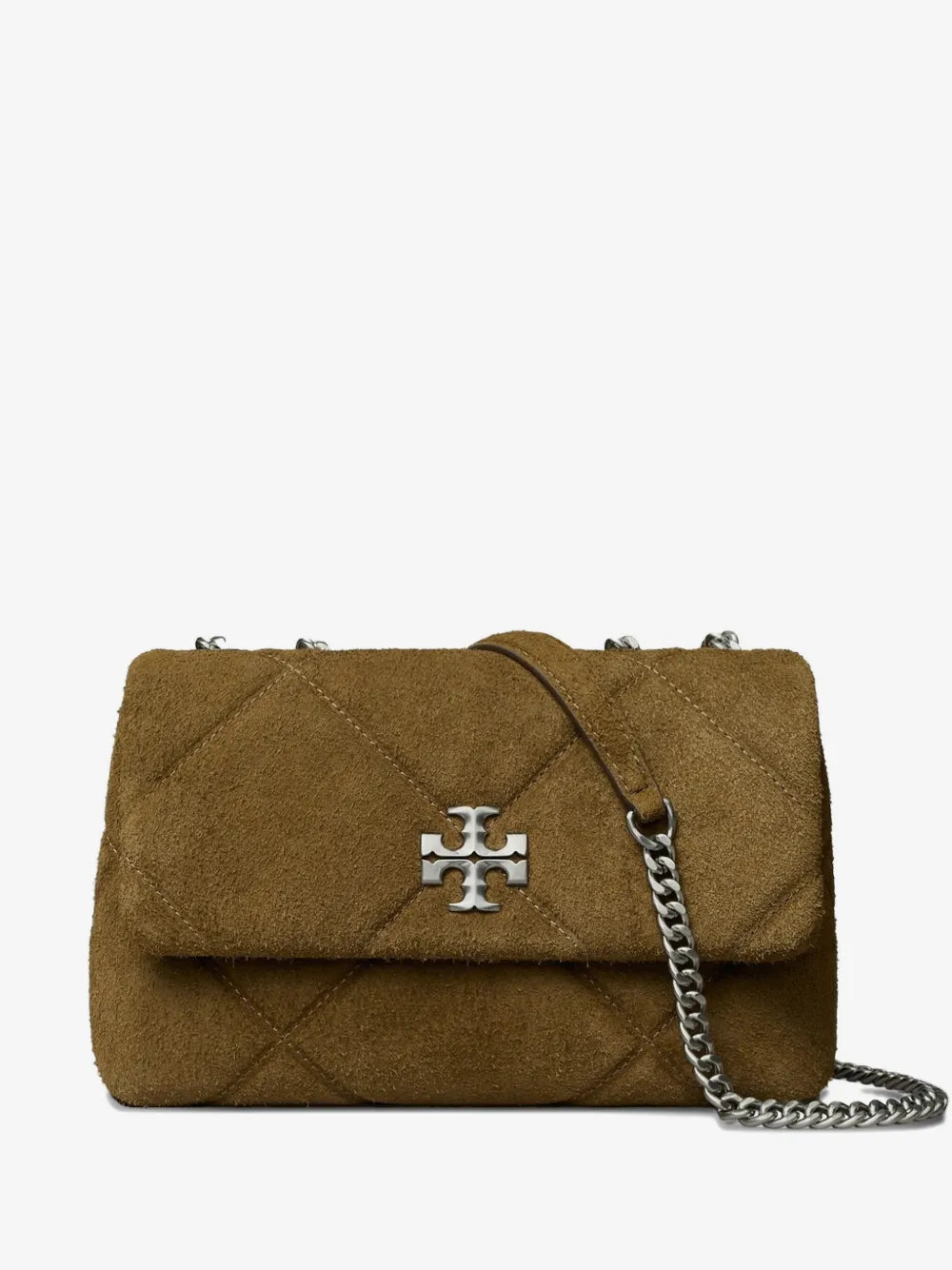 Tory Burch Kira quilted suede shoulder bag