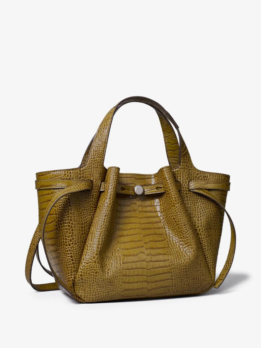 Tory Burch small Romy croc-embossed tote bag