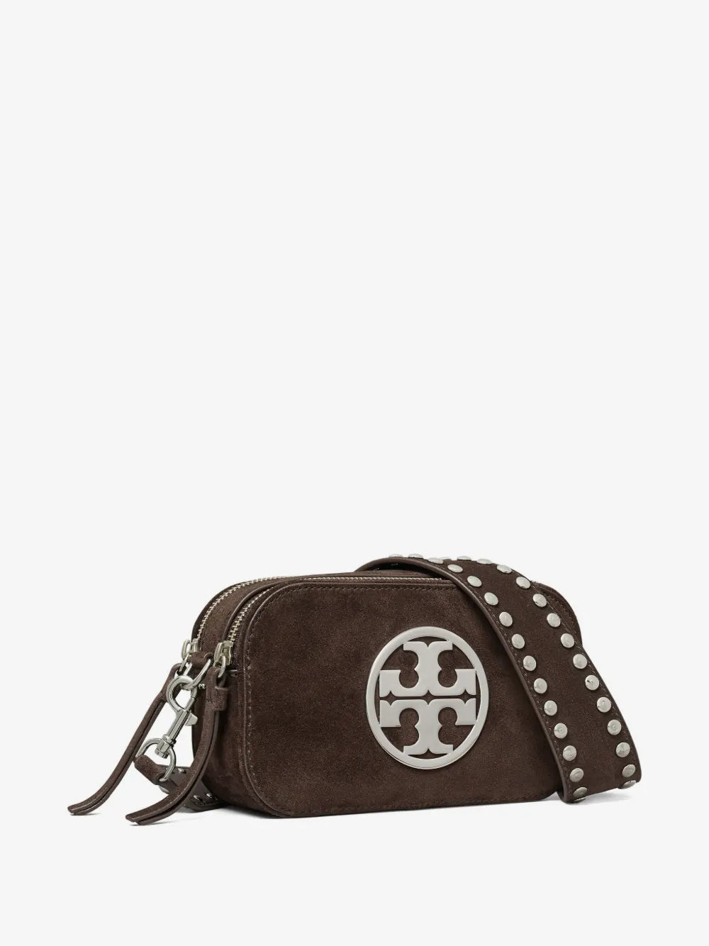 Tory Burch mini Miller logo-studded suede crossbody bag
