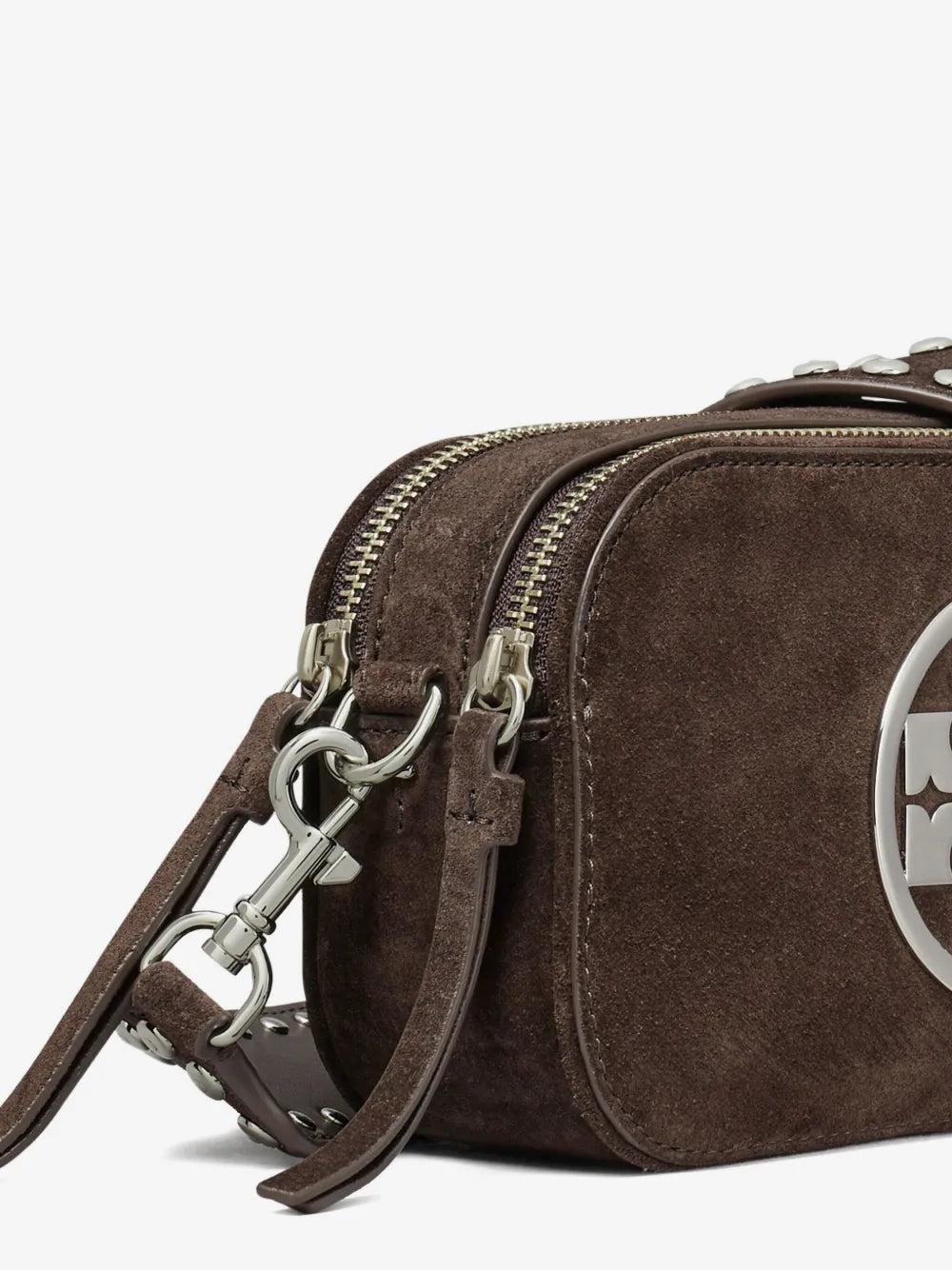 Tory Burch mini Miller logo-studded suede crossbody bag