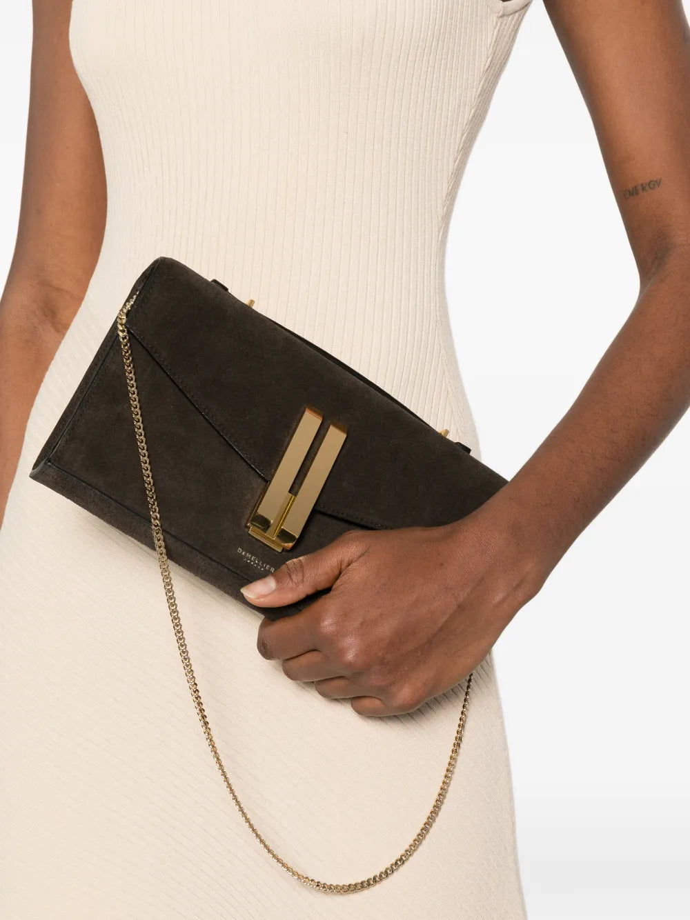 DeMellier Vancouver suede clutch bag