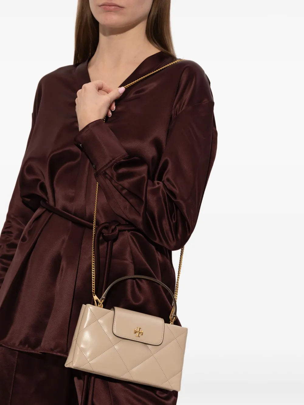 Tory Burch Kira diamond quilt top-handle bag