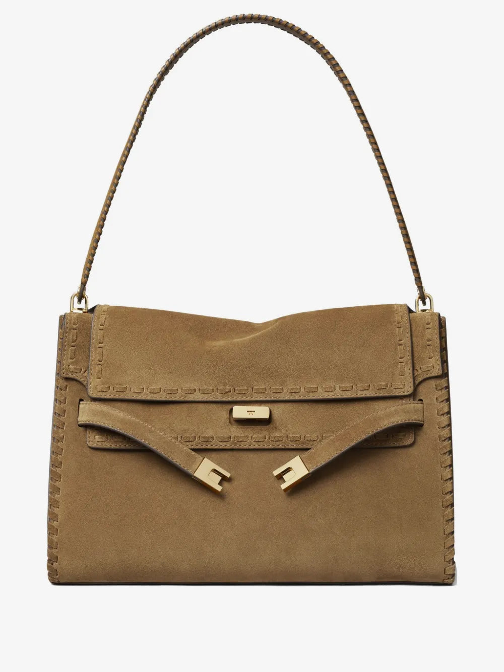 Tory Burch large Lee Radziwill suede shoulder bag