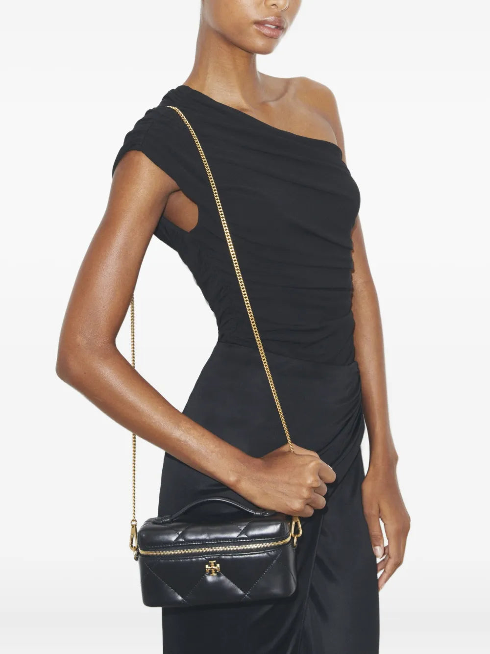 Tory Burch Kira diamond quilt East-West vanity case