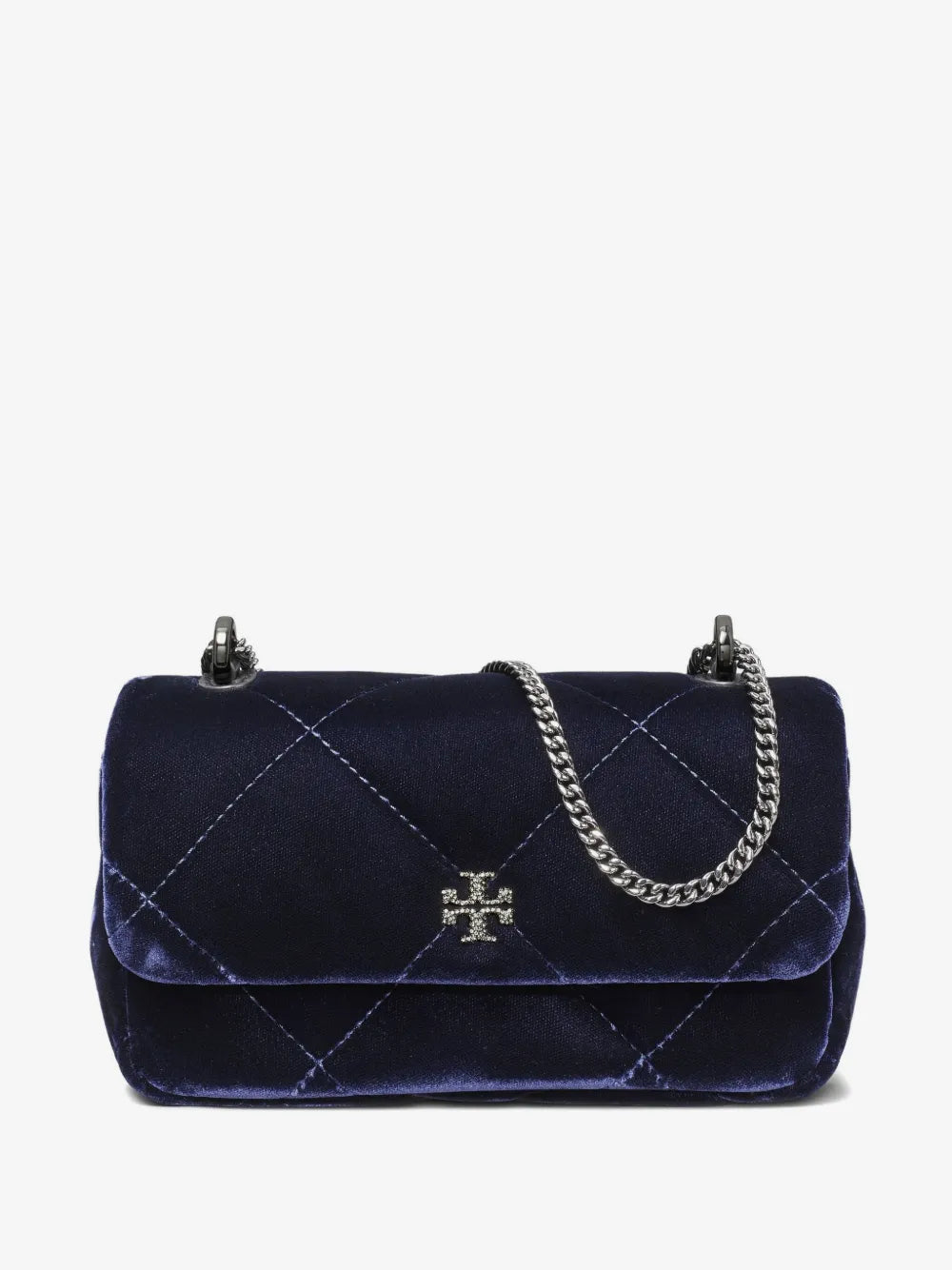 Tory Burch mini Kira diamond-quilted velvet cross body bag
