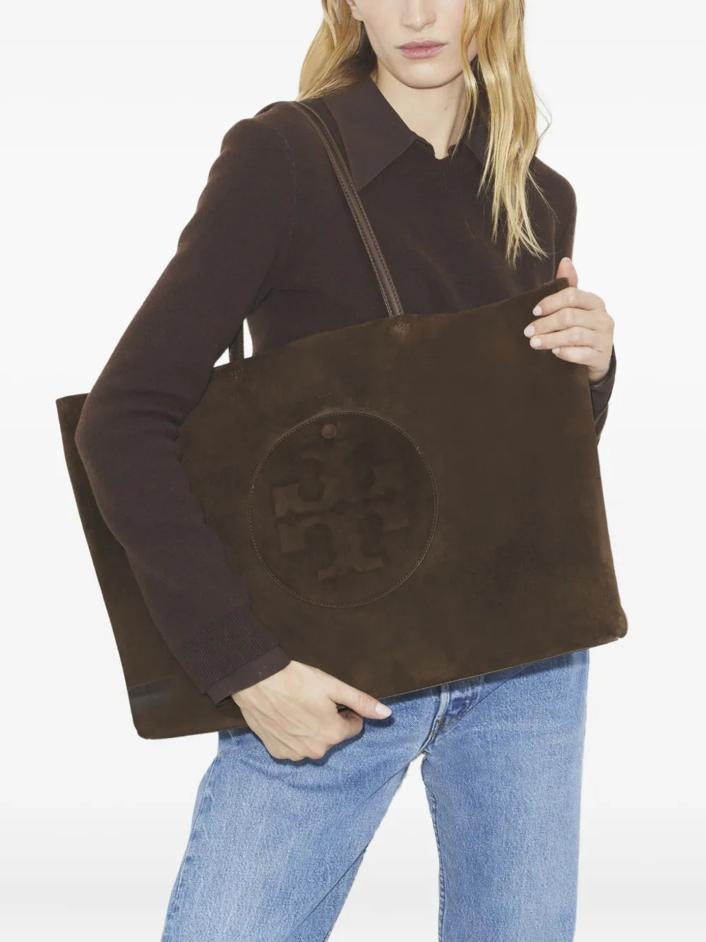 Tory Burch Ella suede tote bag