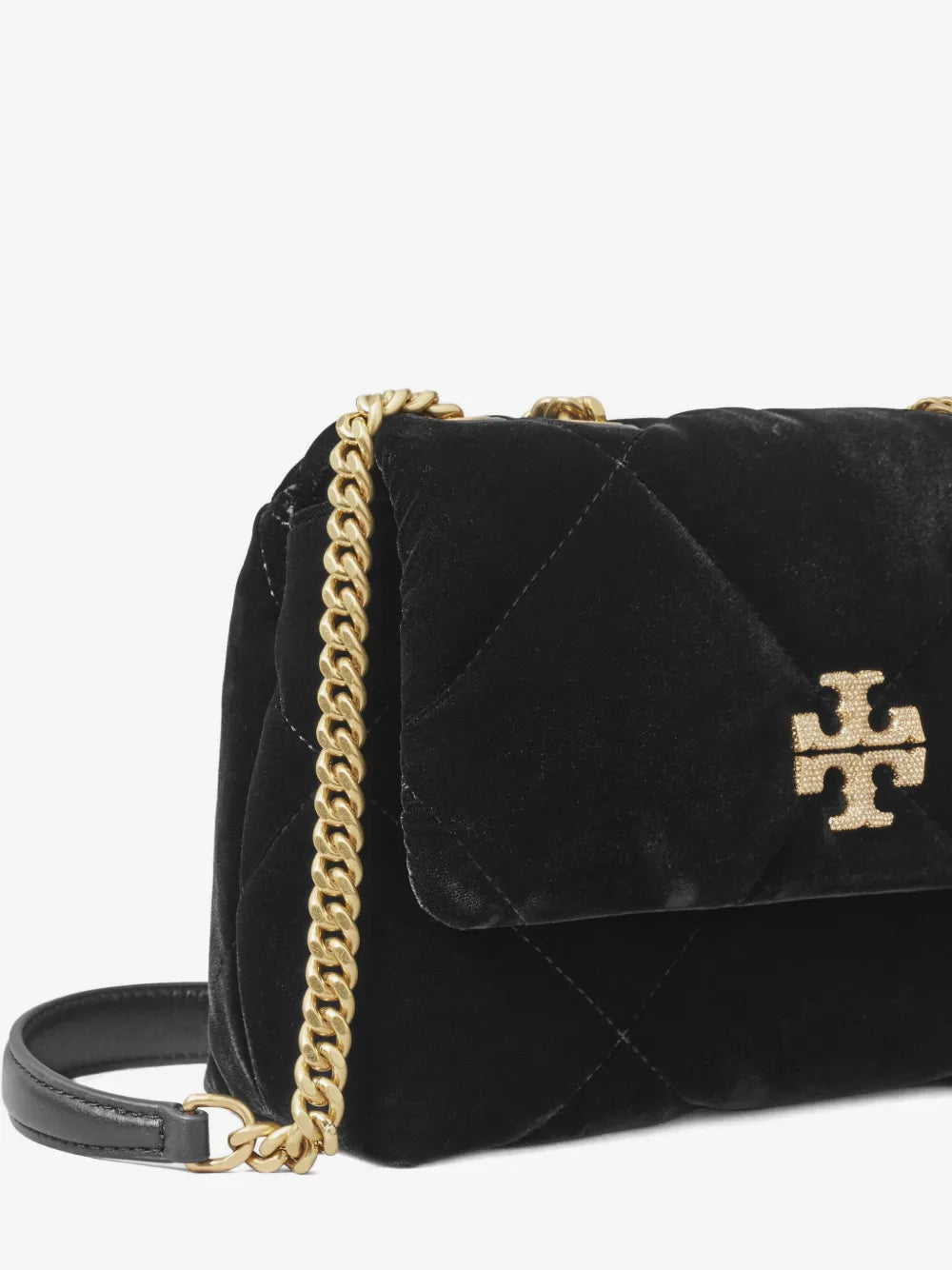 Tory Burch small Kira diamond-quilted velvet shoulder bag
