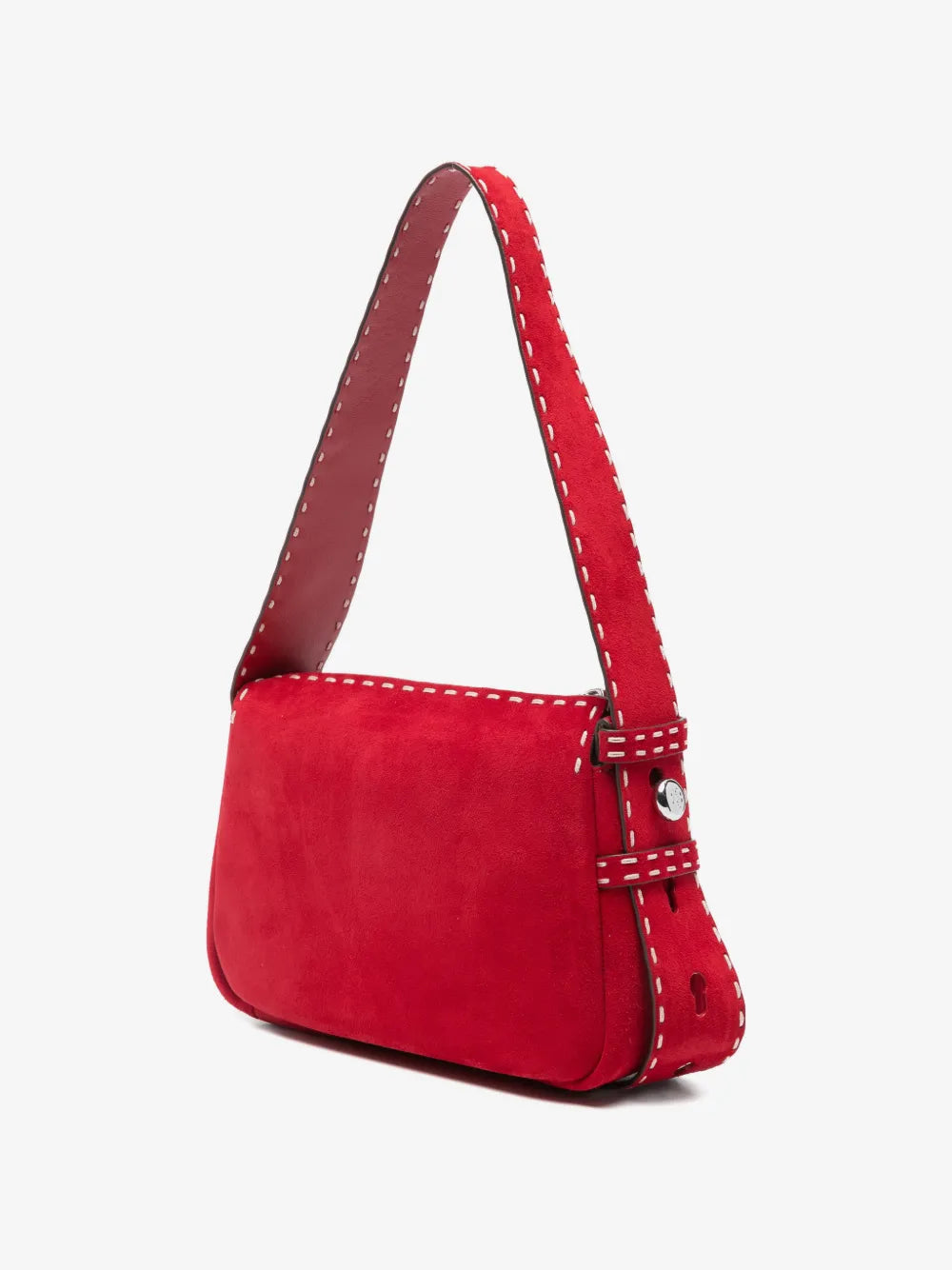 Tory Burch small Romy suede pick stitch shoulder bag