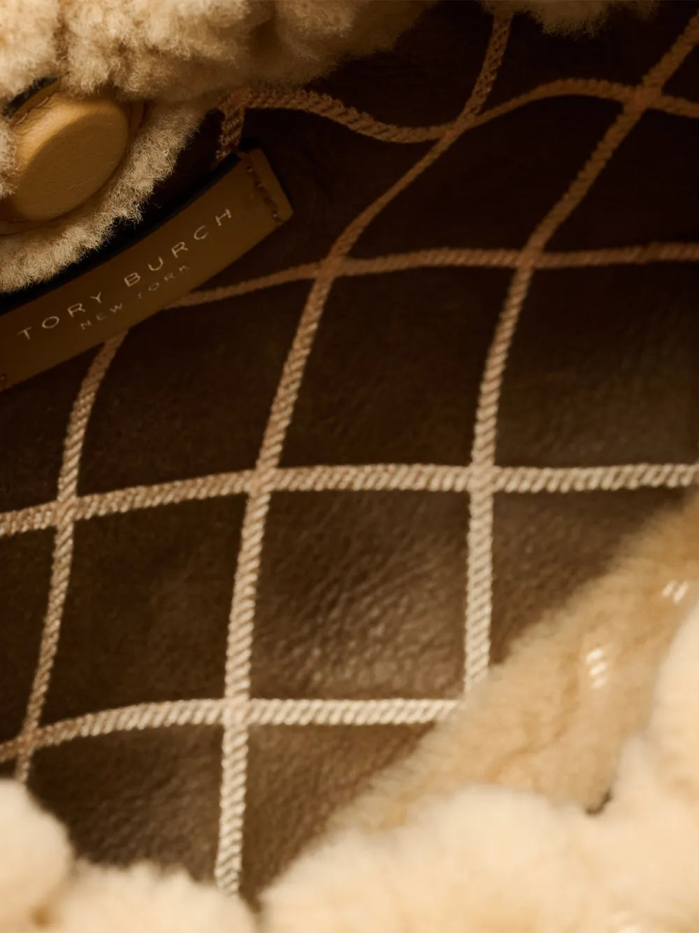 Tory Burch mini Fleming shearling bag