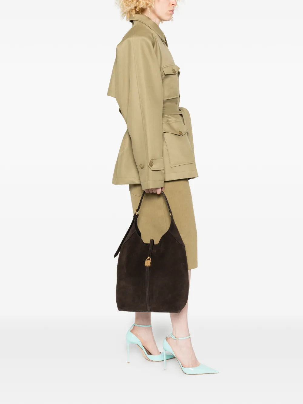 DeMellier large Siena suede bucket bag