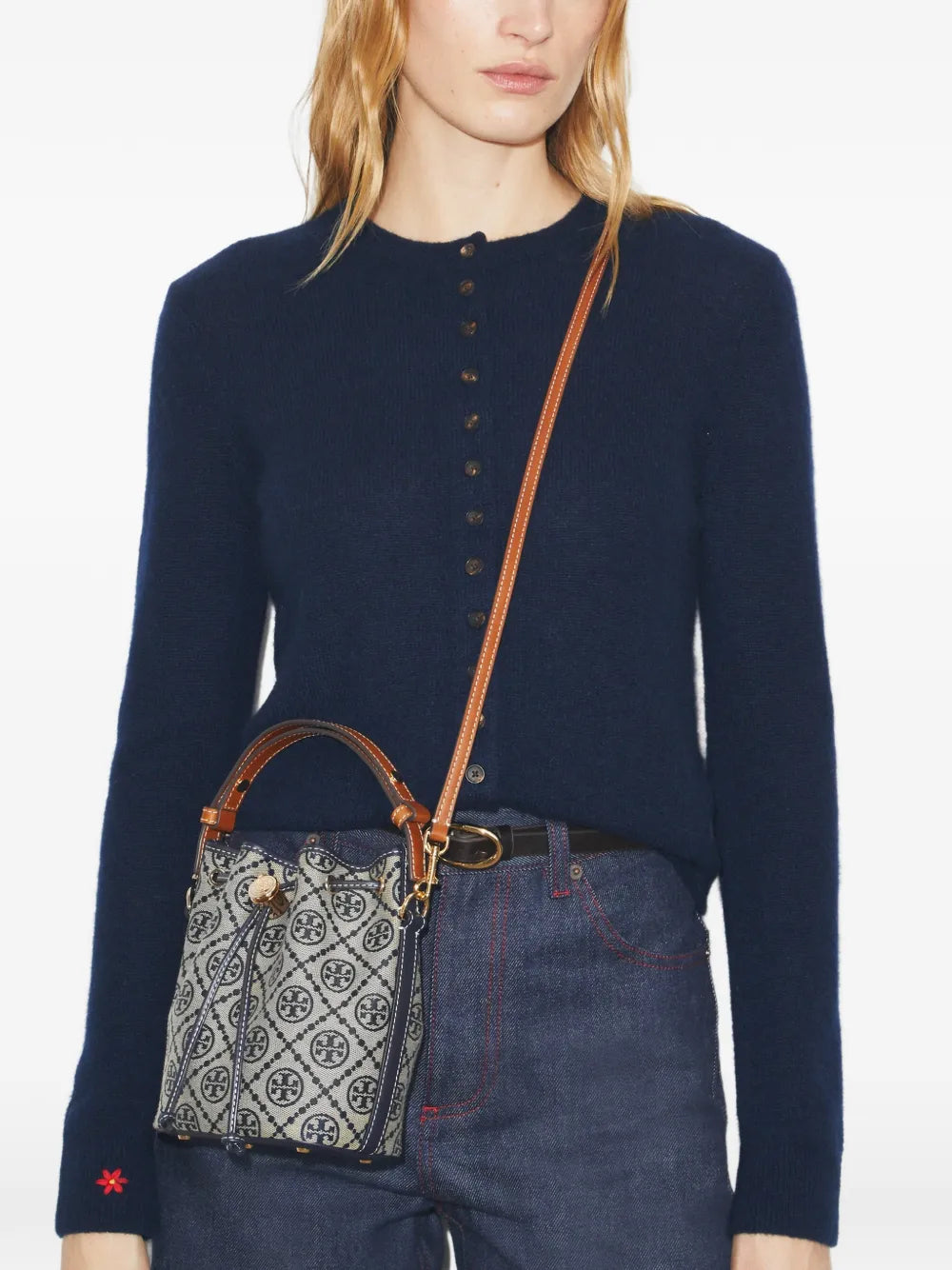 Tory Burch T Monogram mini bucket bag
