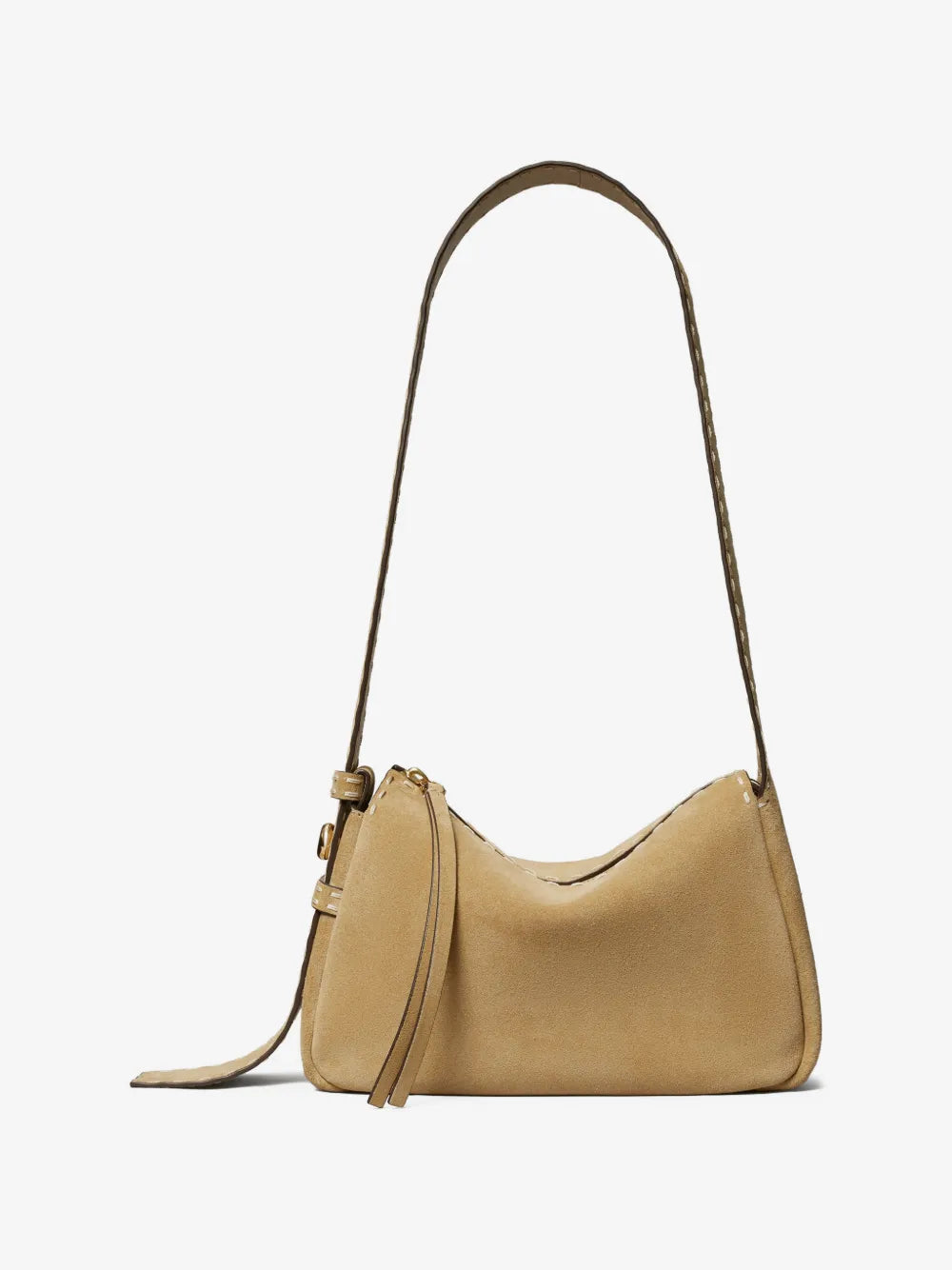 Tory Burch small Romy suede pick stitch shoulder bag
