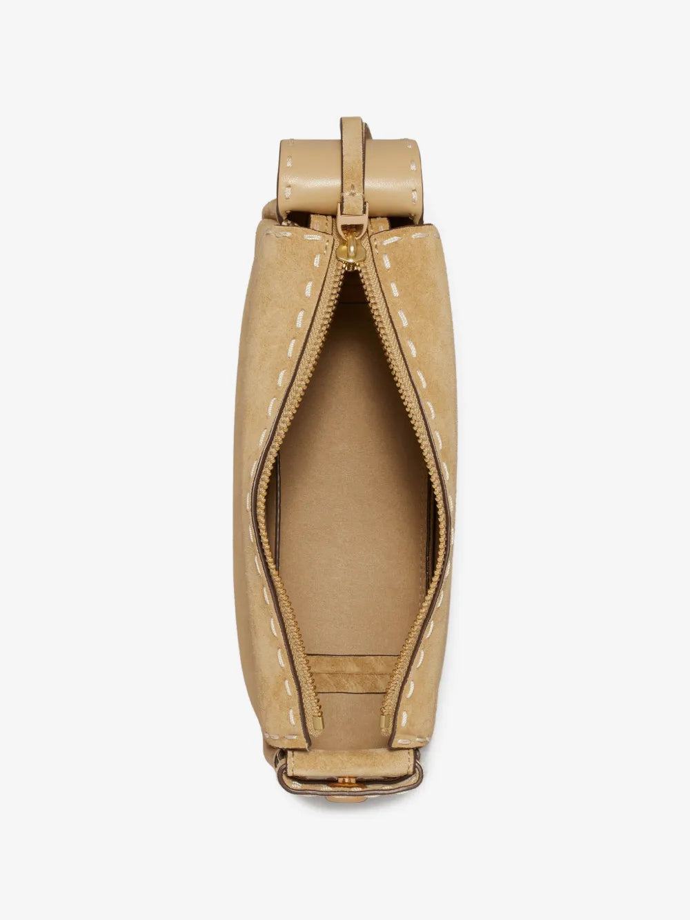 Tory Burch small Romy suede pick stitch shoulder bag