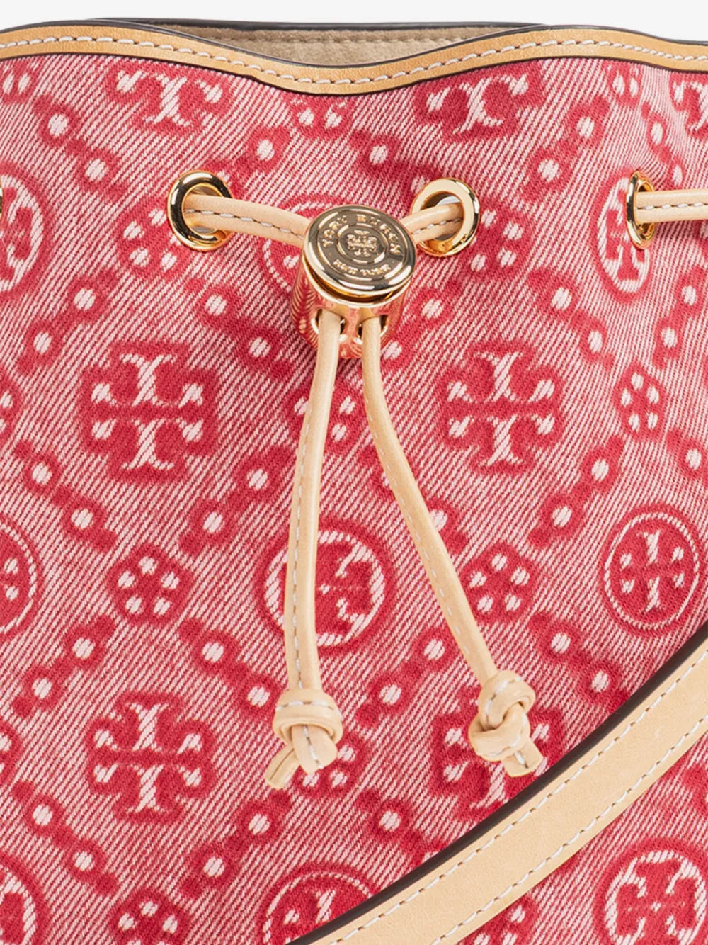 Tory Burch T Monogram denim bucket bag