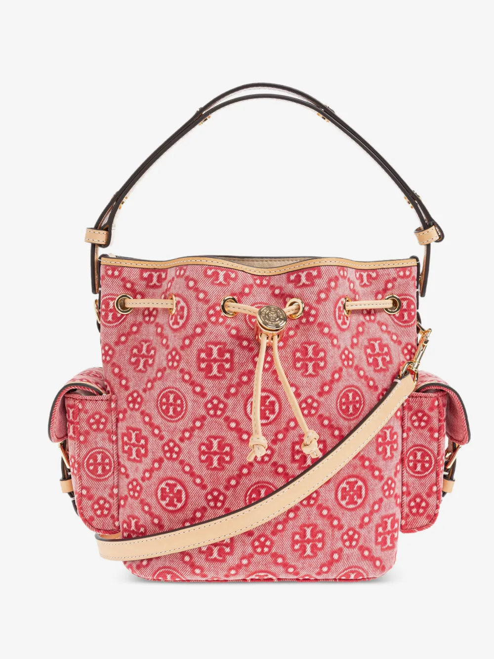Tory Burch T Monogram denim bucket bag