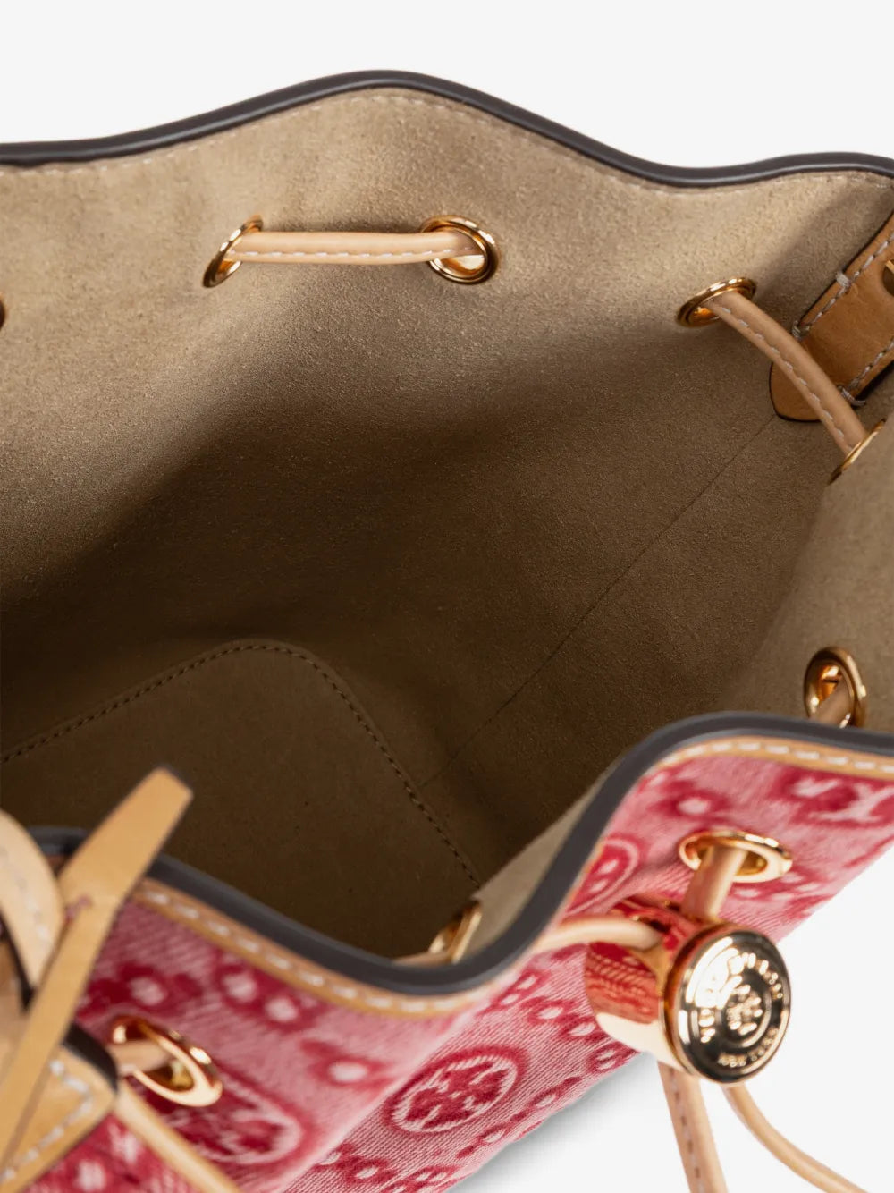 Tory Burch T Monogram denim bucket bag