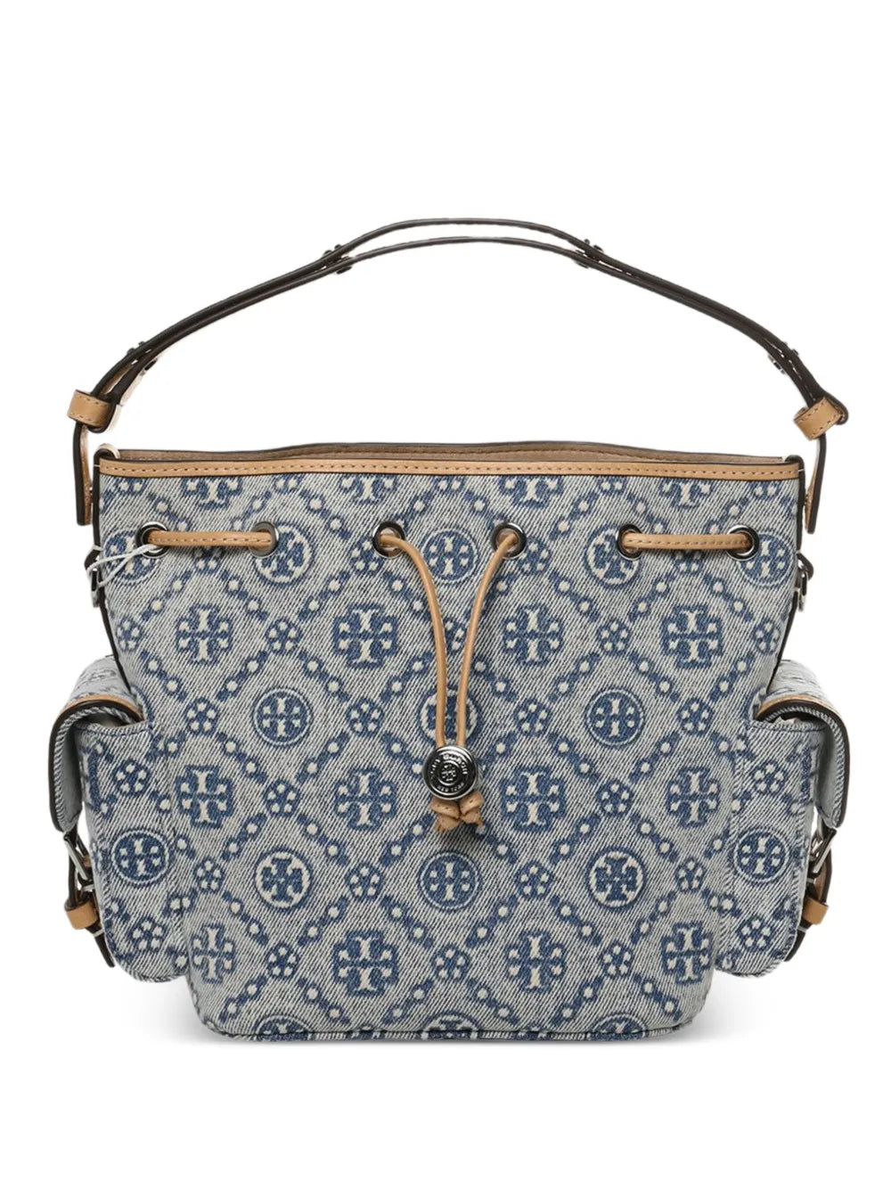 Tory Burch T Monogram denim bucket bag
