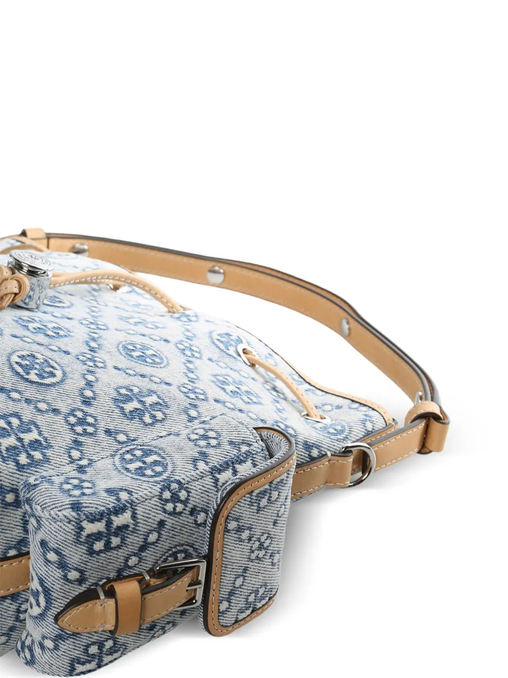 Tory Burch T Monogram denim bucket bag