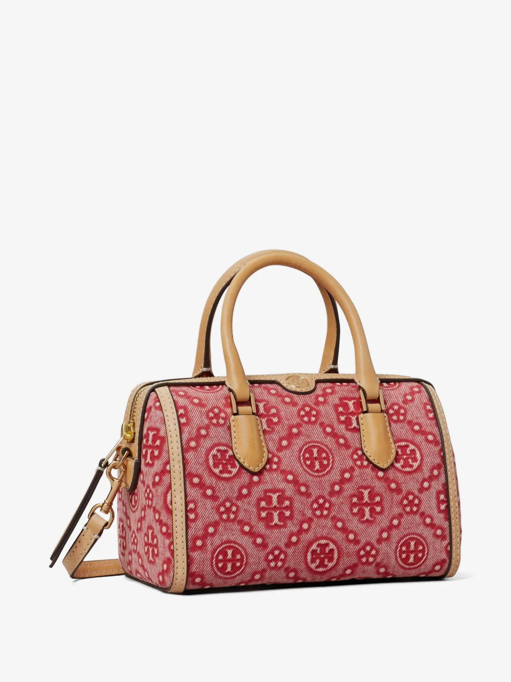 Tory Burch T-monogram denim petite barrel bag