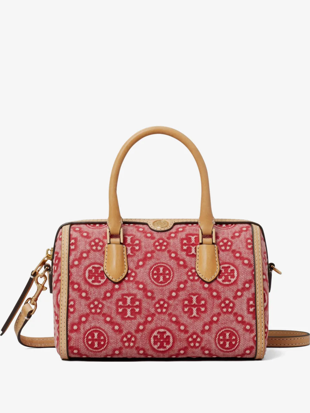 Tory Burch T-monogram denim petite barrel bag