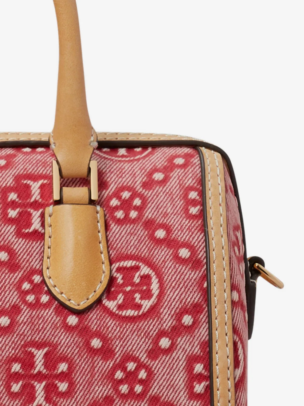 Tory Burch T-monogram denim petite barrel bag