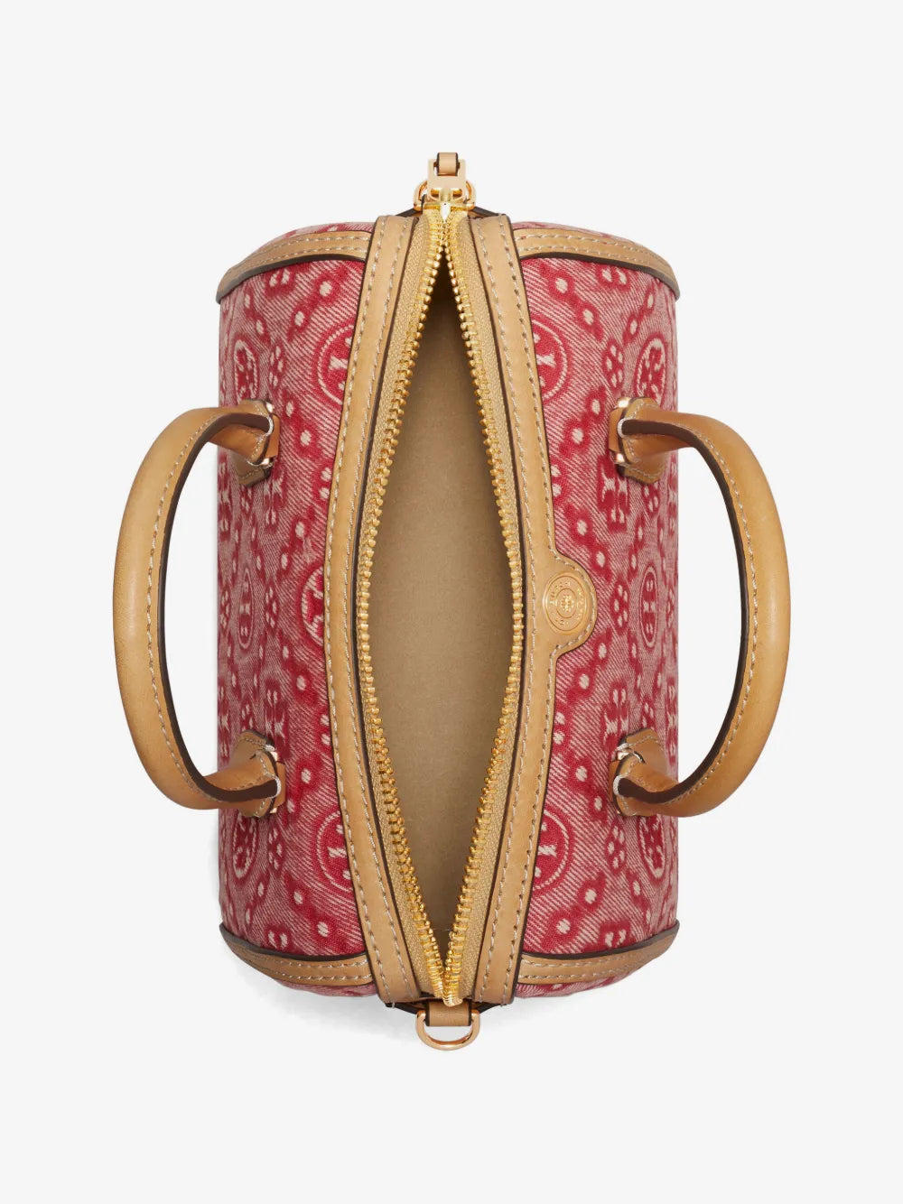 Tory Burch T-monogram denim petite barrel bag