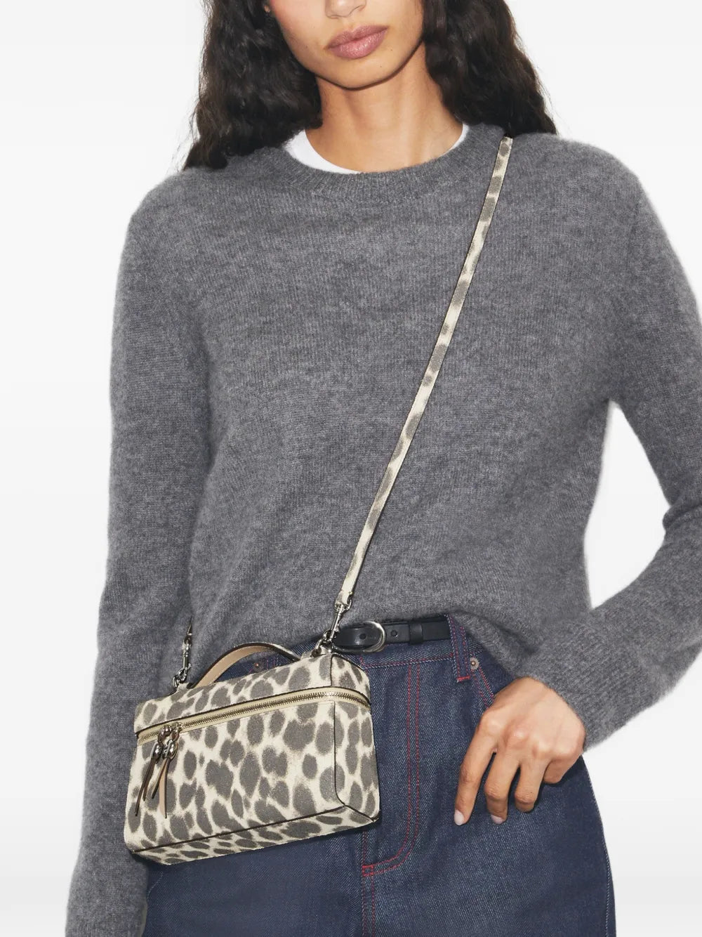 Tory Burch slim Romy suede top handle