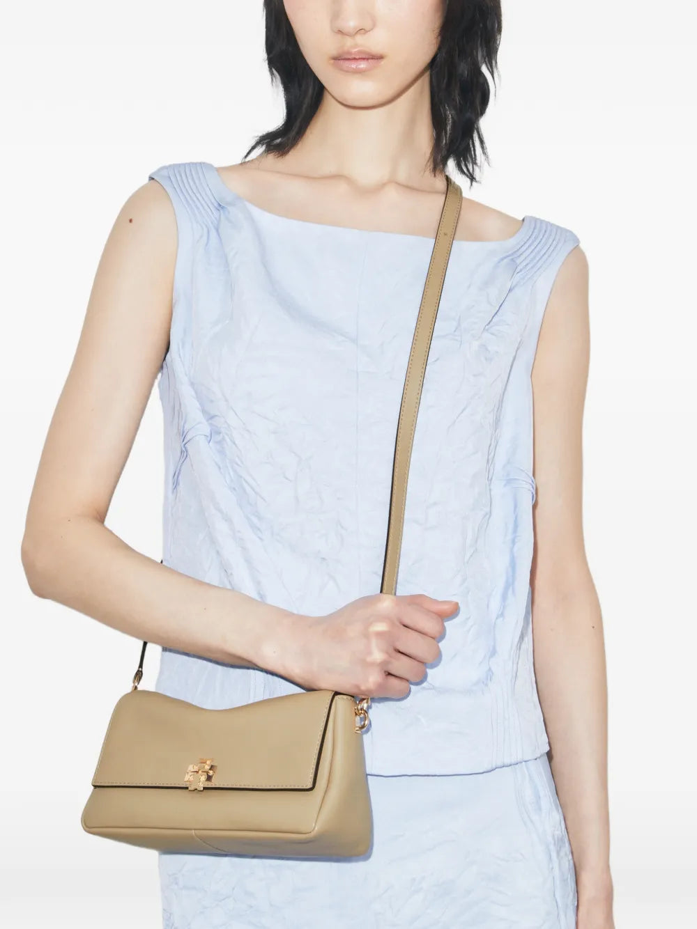 Tory Burch small Charlie logo-plaque shoulder bag