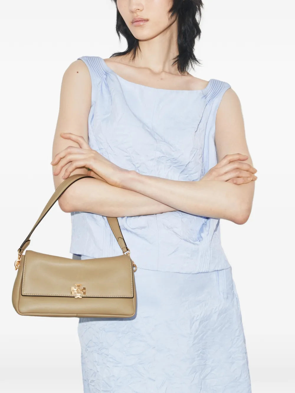 Tory Burch small Charlie logo-plaque shoulder bag
