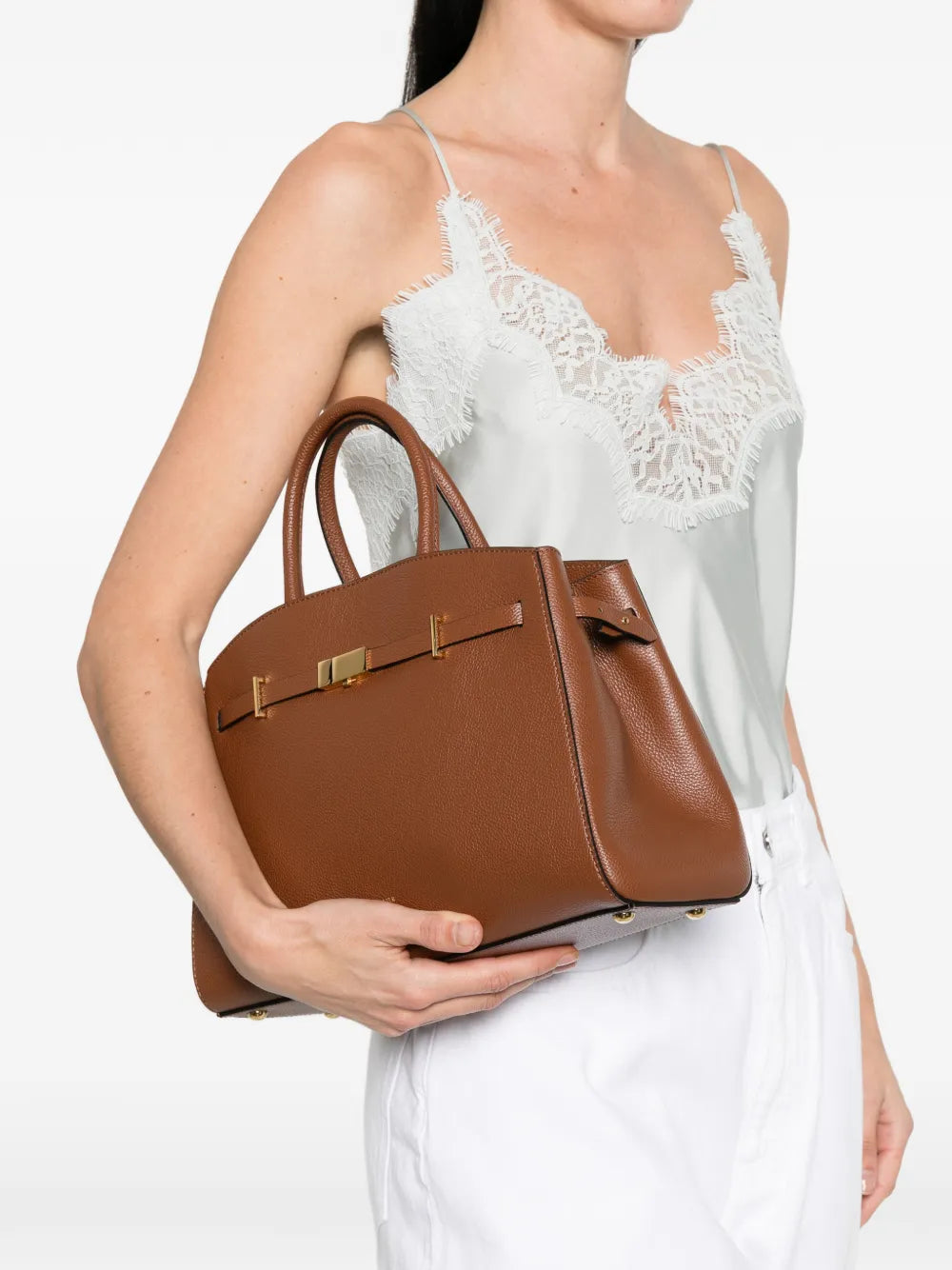 DeMellier Midi Hudson buckled tote bag