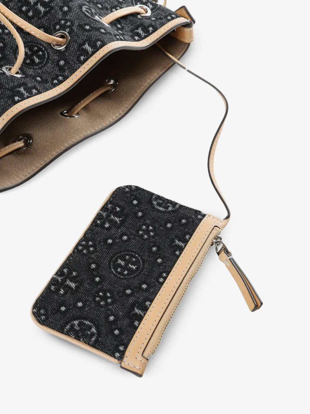 Tory Burch drawstring pattern bucket bag