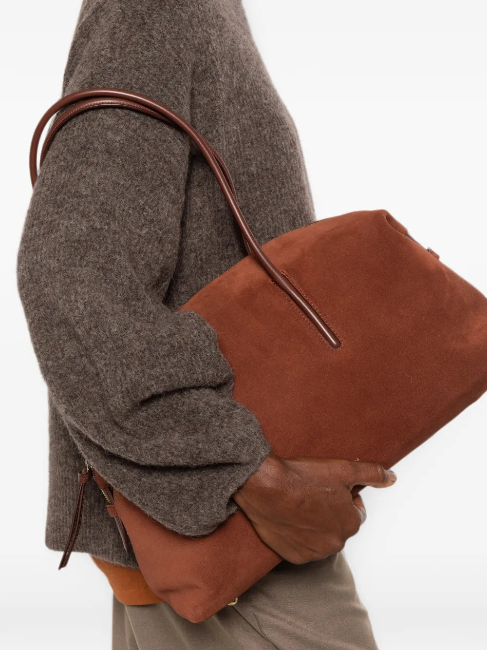 DeMellier Browns x DeMellier Stockholm suede shoulder bag