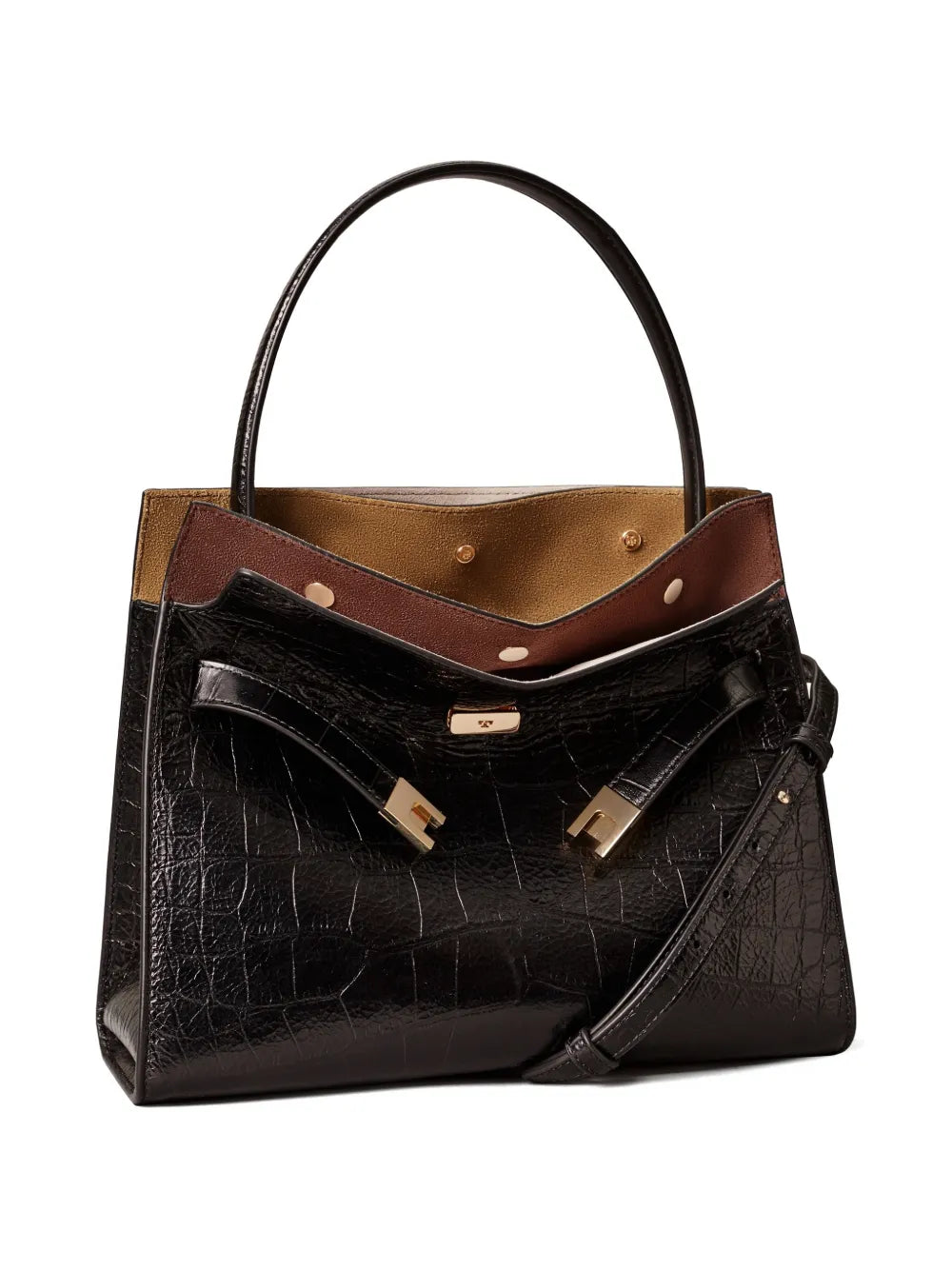Tory Burch small Lee Radziwill embossed double bag